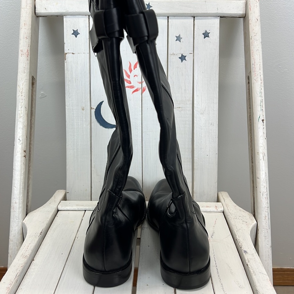 ⭐️Coach “Cayden” Tall Black Leather Riding Boots size 7.5B - Picture 4 of 12